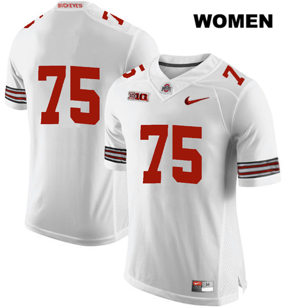 Ohio State Buckeyes Women's Thayer Munford #75 White Authentic Nike No Name College NCAA Stitched Football Jersey WD19N37OS